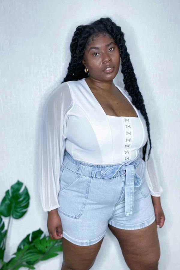 Urban Bliss Curve Liv Paperbag Short Bleach