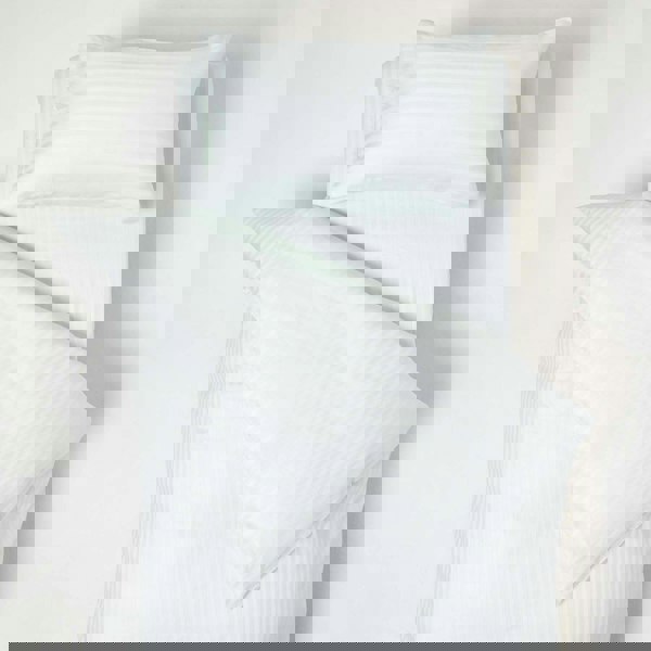 HOMESCAPES Elegant Striped 330 TC Egyptian Cotton Cot Bed Duvet Cover Set