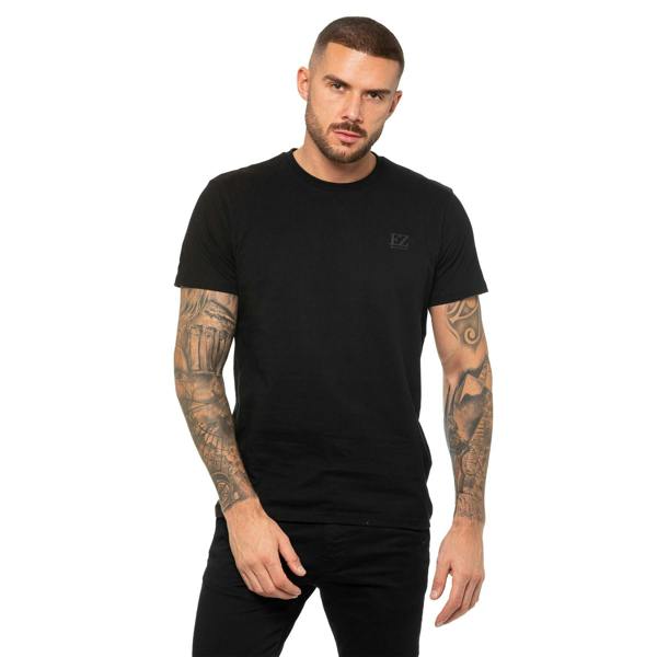 Enzo Mens Crew Neck T-Shirt - Black