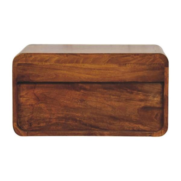 Artisan Furniture Solid Wood Avora Wall-Mounted Chestnut Nightstand