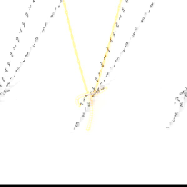 Say It With Luxe CZ Initial Necklace - Yellow Gold Plated
