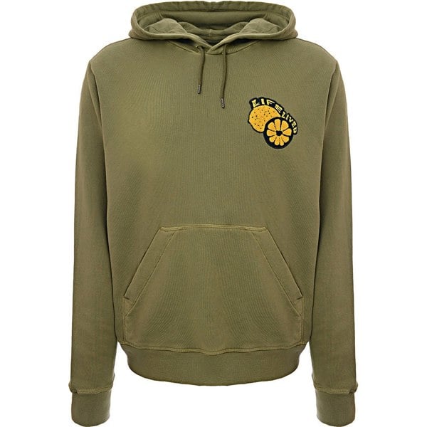 Paul Smith Mens Ls Hoody Life Lived Print in Green