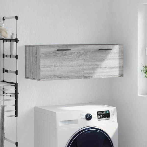 Berkfield Wall Cabinet Grey Sonoma 100x36.5x35 cm Engineered Wood