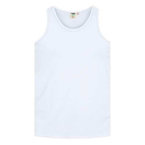 Duke Mens D555 Fabio Kingsize Tank Top - White - White - 100% Cotton