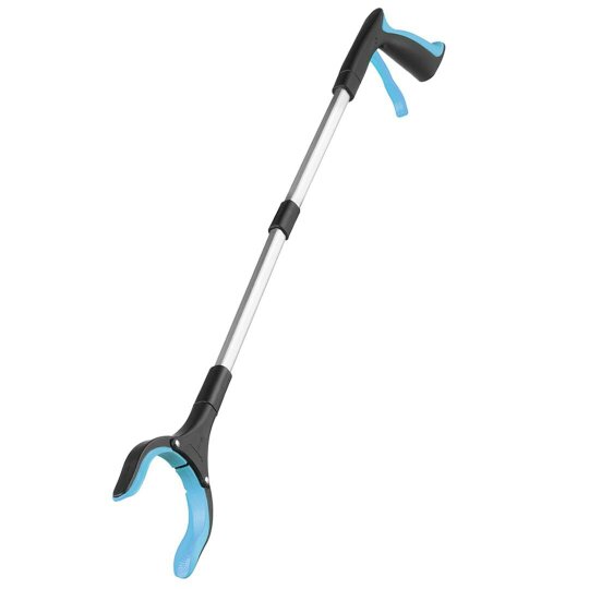 Havendro Reacher Grabber Tool - Long Reach Litter Picker Pick Up Mobility Tool - blue - MetaL+Plastic