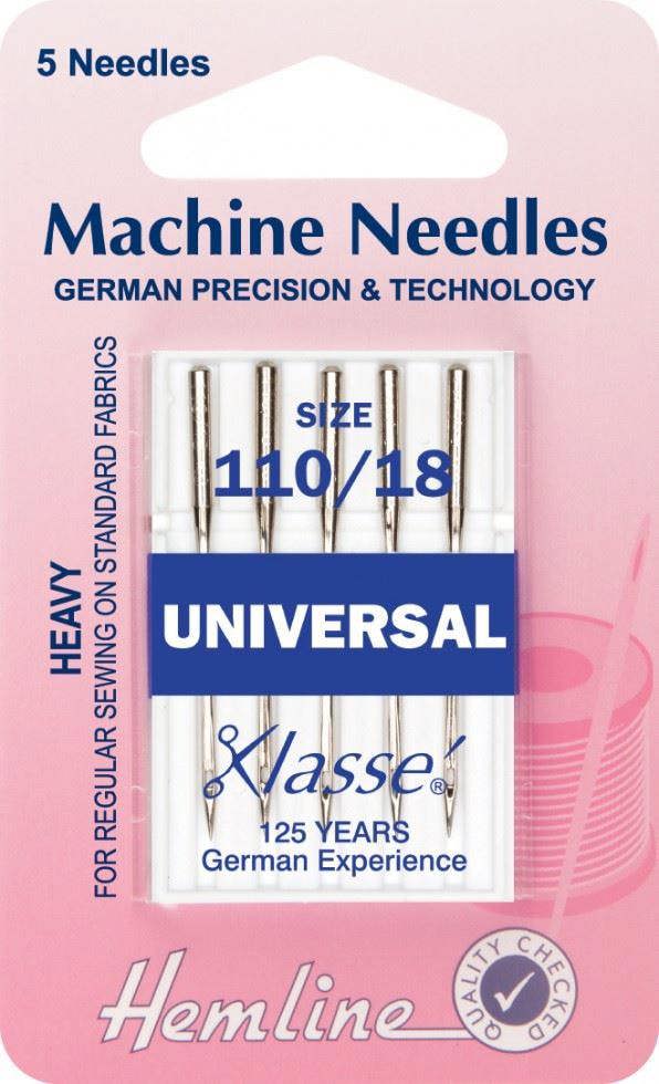 Hemline Sewing Machine Needles 110/18 - per pack of 5