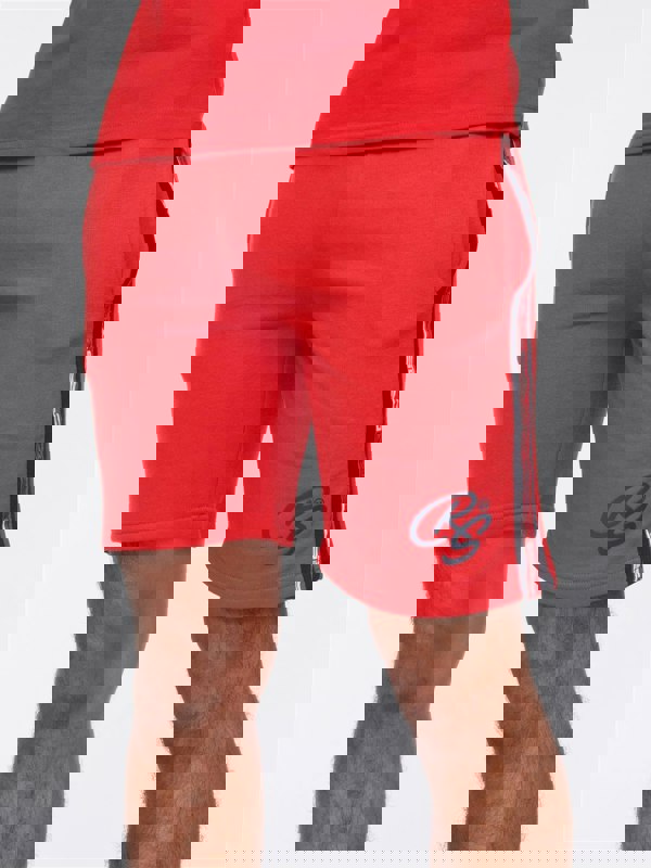 Crosshatch Mentella Polo/Shorts Set Red