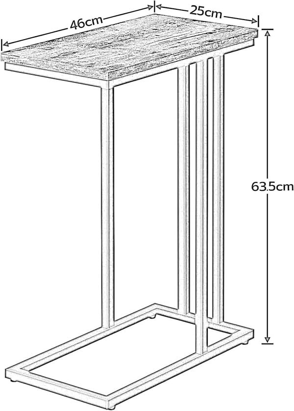 Rafaelo Mobilia Side Table C Shaped