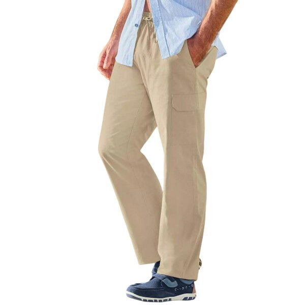 Atlas For Men Mens Cargo Trousers - Beige