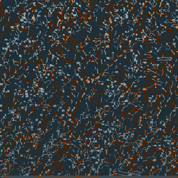 Clarissa Hulse Gypsophila Wallpaper | Midnight & Copper