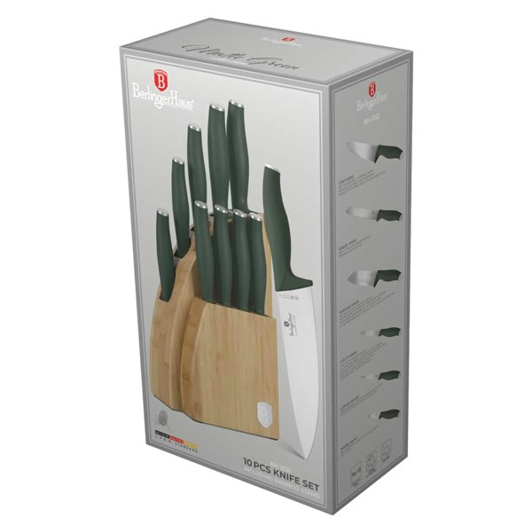 10 pcs knife set Berlinger Haus BH3123 Matte Green