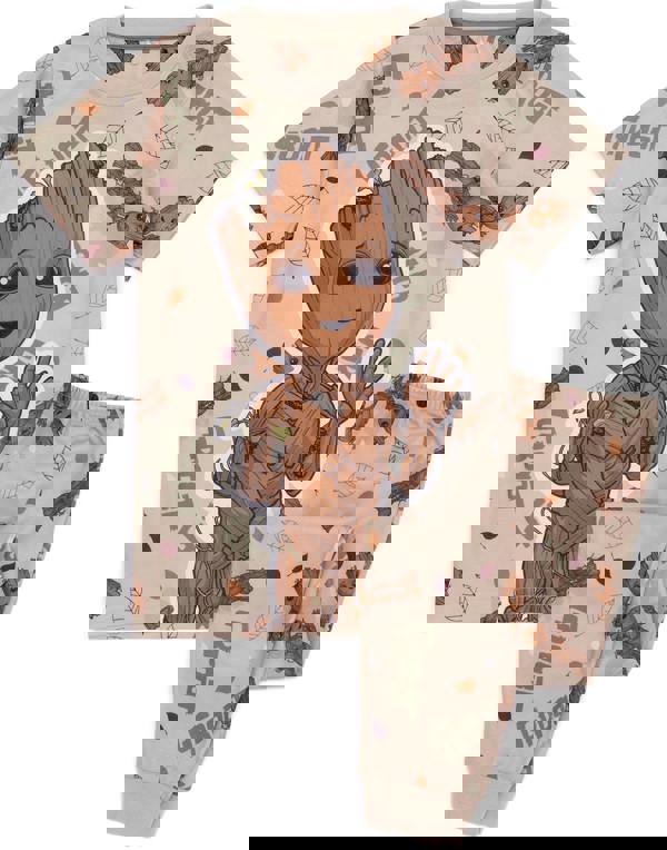 Marvel Groot Unisex KidsBrown Short Sleeve Long Leg Pyjama Set