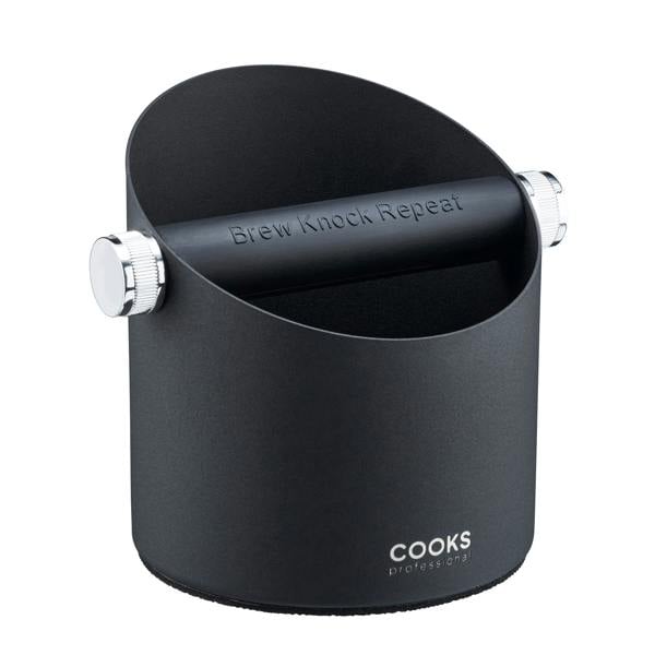 Cooks Professional Steel Espresso Knock Box | Black