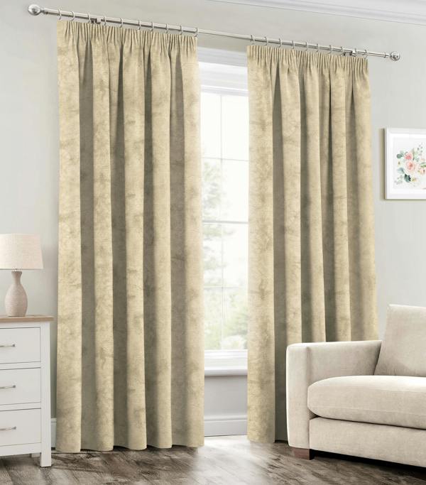 Velosso Elegant Tape Top Design Cotton Curtains - Breathable Window Curtains - Machine Cold Wash - 168cm x 229cm