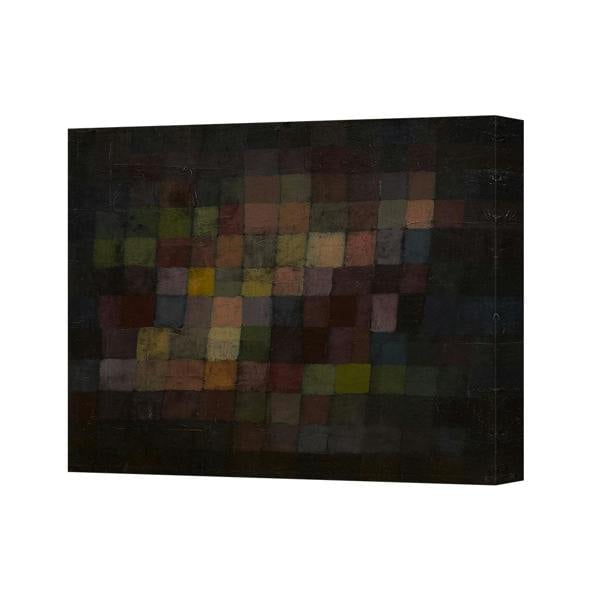 Benjamin Tate Design Abstract Dark Color Block Canvas Wall Art Mosaic Squares