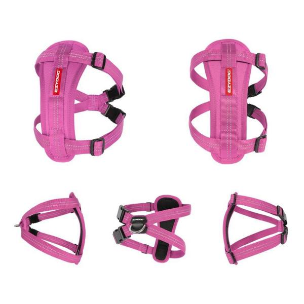 EzyDog Essential Chest Plate Dog Harness in Pink