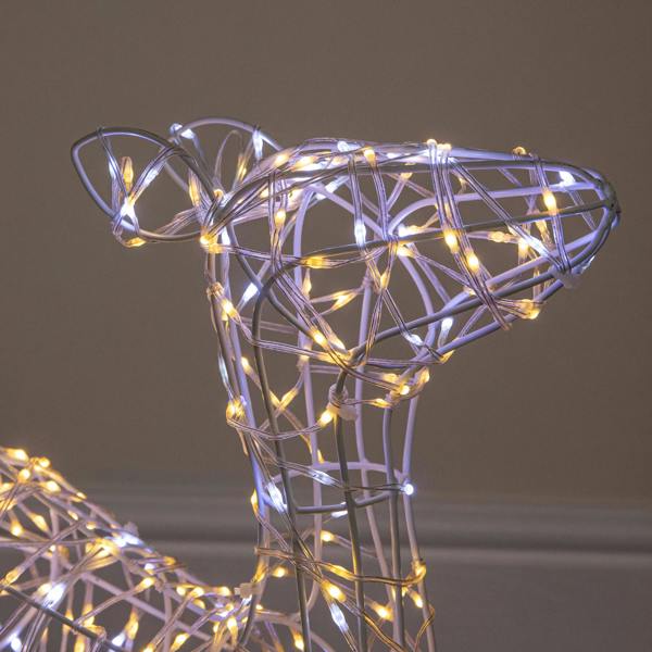 Samuel Alexander 41cm Light Up Christmas Baby Reindeer with White & Warm White Twinkling LEDs