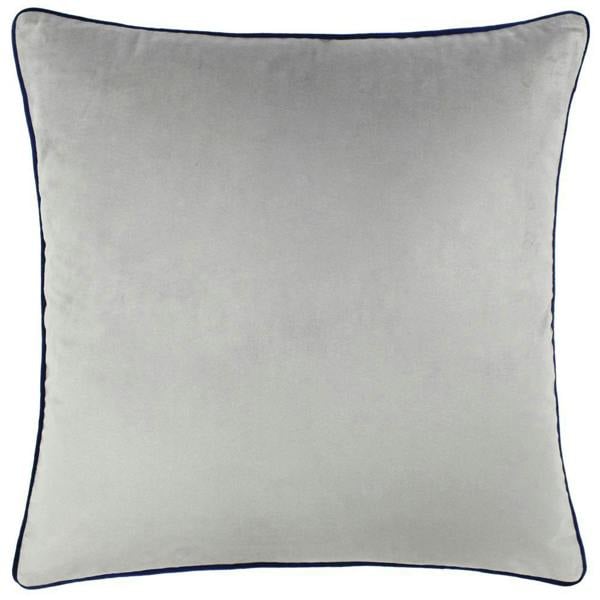 Furn Meridian Velvet Cushion Cover - Silver/Navy