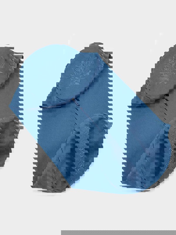 Yoga Studio Replacement Round Lotus Bolster Outer Cushion Cover Mineral Blue