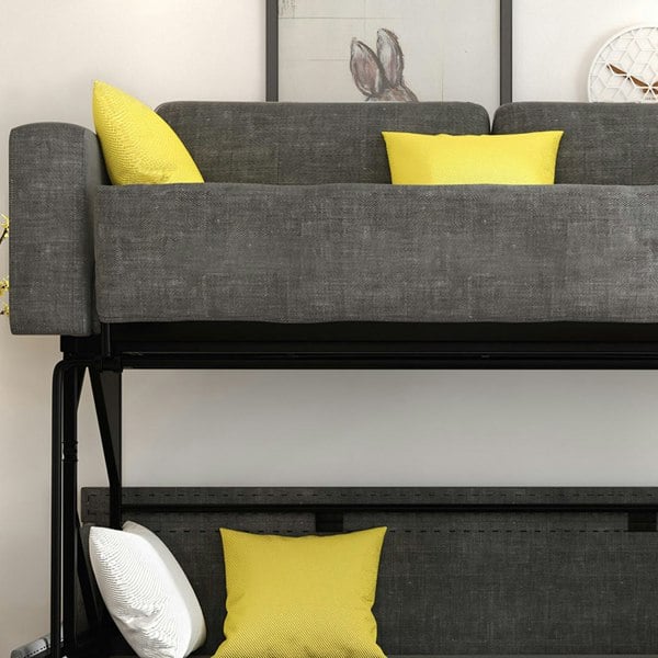 Pérez Two Seater Sofa Bed, Bunk Bed, Linen-Weilai Concept-Weilai Concept