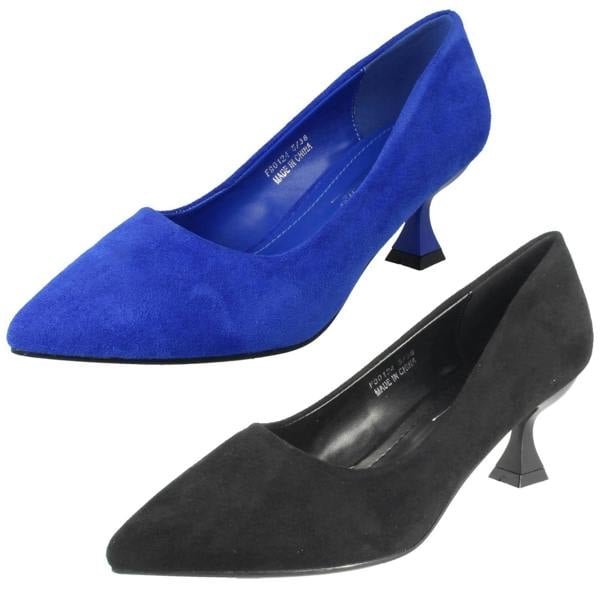 Anne Michelle Ladies Anne Michelle Microfibre 6cm Heeled Court Shoes F90124