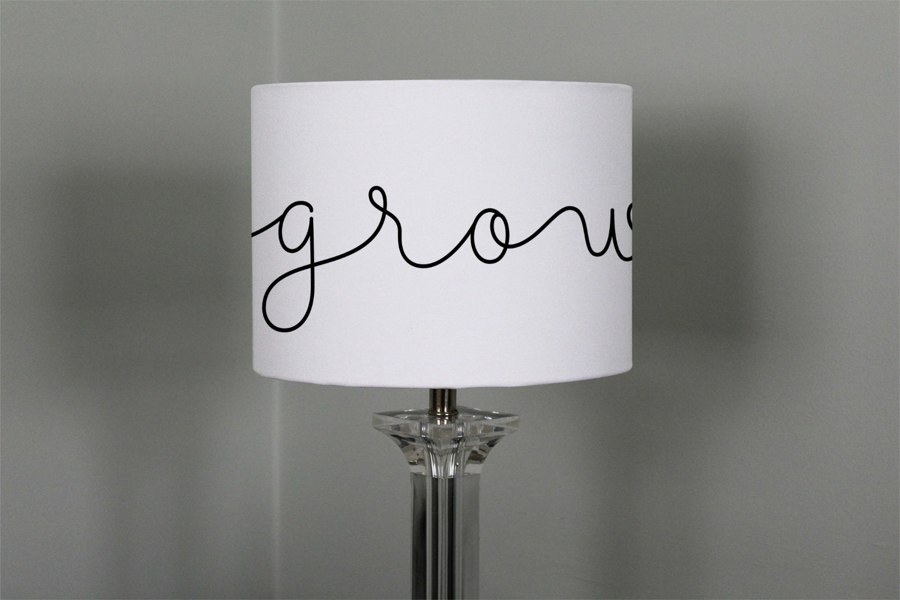 Benjamin Tate Design Text Glow (Ceiling & Lamp Shade)