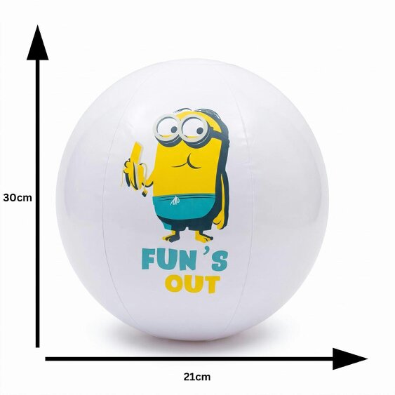 Onomato! Minions Inflatable Beach Ball 21cm Diameter White