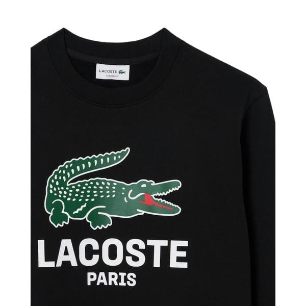 Lacoste Mens Cotton Sweatshirt - Black - 