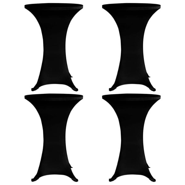 Berkfield Standing Table Cover Ì÷70 cm Black Stretch 4 pcs