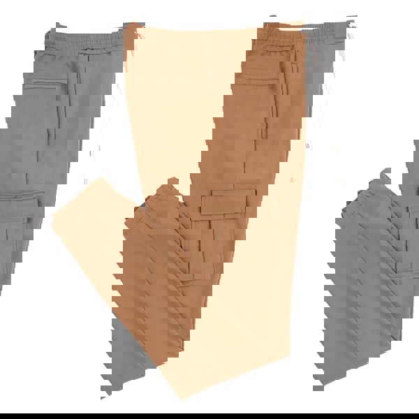 David WeJ Drawstring Trousers with Cargo Pockets - Beige