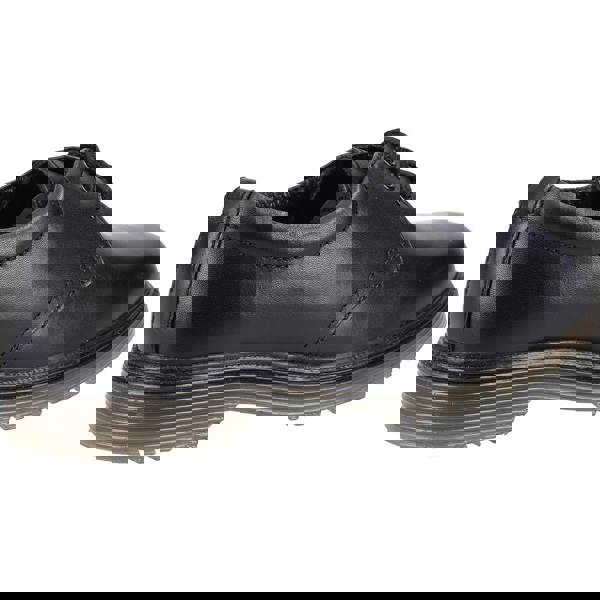 Amblers Aldershot Mens Leather Corporate Gibson Shoes, black leather formal shoes with durable sole and lace-up design.