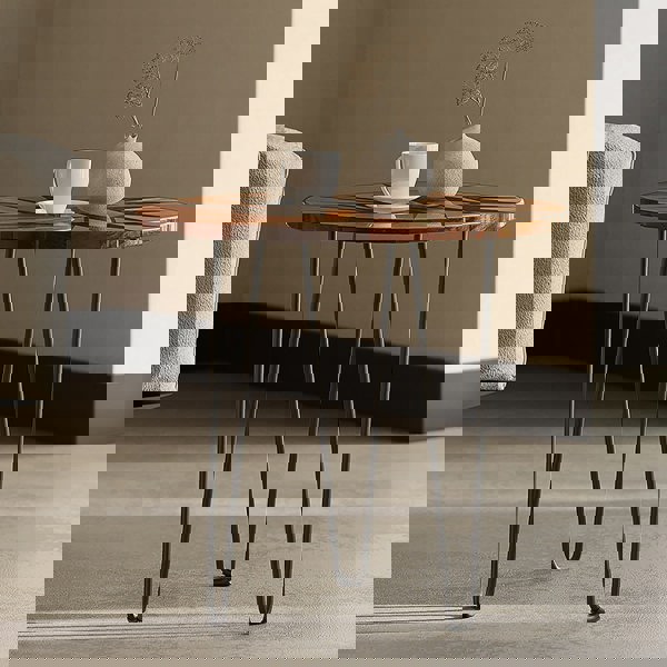 Morris Side Table, Walnut & Carbon Steel-Rit Concept-Rit Concept