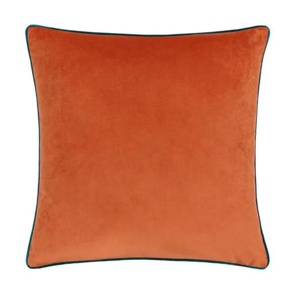 Furn Meridian Velvet Cushion Cover - Orange Tiger/Teal - 