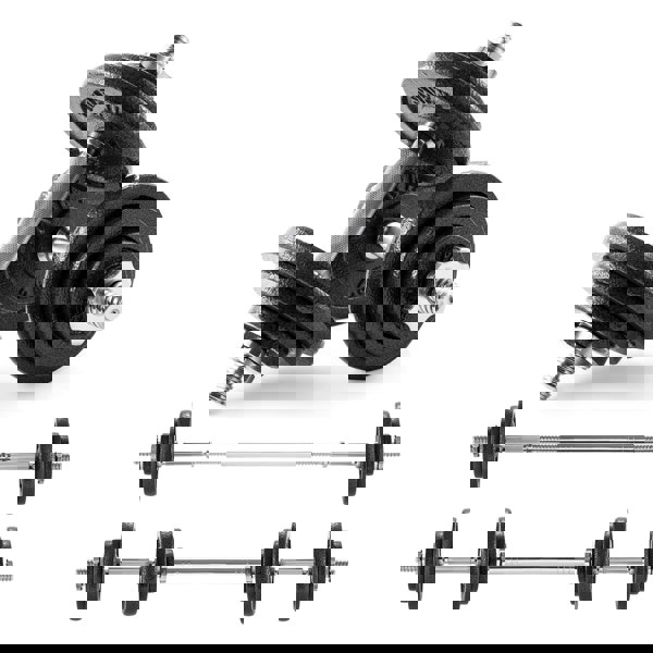 Phoenix Fitness 20KG Adjustable Dumbbell and Barbell Set - Versatile Strength Training Equipment