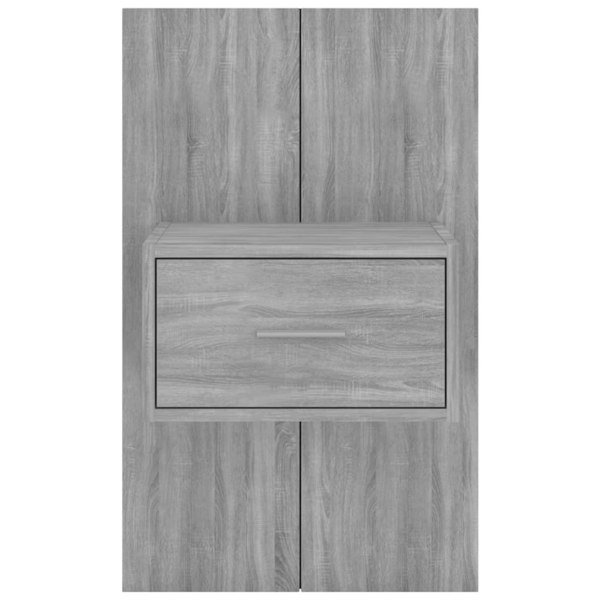Berkfield Wall-mounted Bedside Cabinet Grey Sonoma