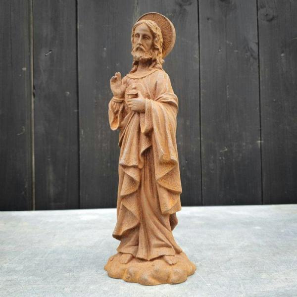 SPA Cast Iron Jesus Garden Ornament Home Decor Statue