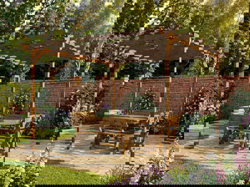 Arbor Garden Solutions Champion Wooden Garden Pergola Kit