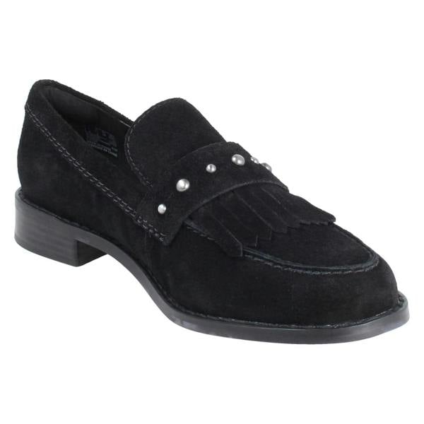 Clarks Ladies Clarks Suede Stud Detailed Loafers Hana Loafer