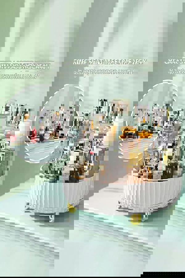 Living and Home 28CM All-purpose Turntable-style Material Storage Spinning Fruit Plate Skincare Cosmetic Organizer