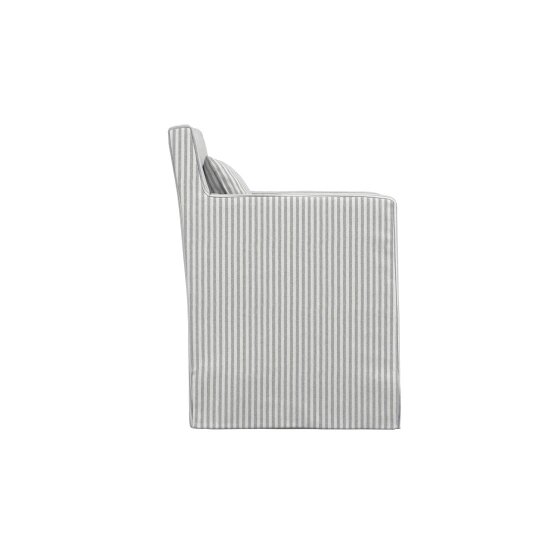 Wyld Haus Isabella Grey and White Stripe Upholstered Armchair