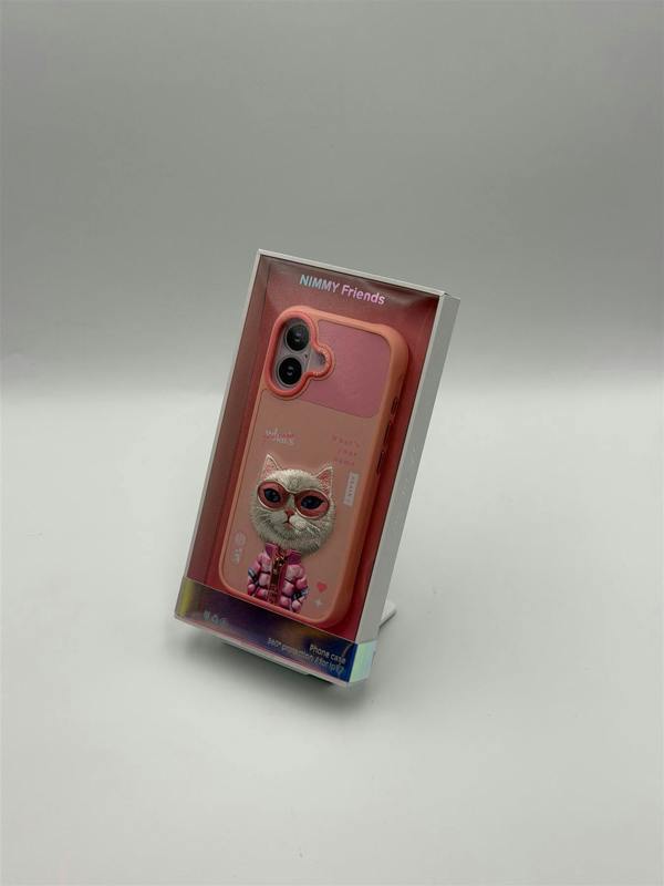 Nimmy Friends Nimmy Cool & Cute 2.0 White Rich & Beauty Cat Case with MagSafe for iPhone 17 6.3" Pink - N-KMLL-IP17-04