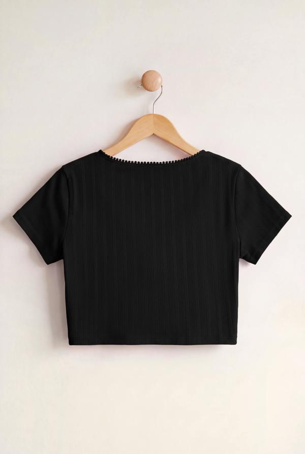 ENORSIA Women's Ribbed Button-Up Short Sleeve T-Shirts