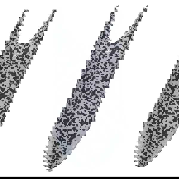 Adidas Womens/Ladies Essentials Animal Print U-Back One Piece Swimsuit - Black/Grey