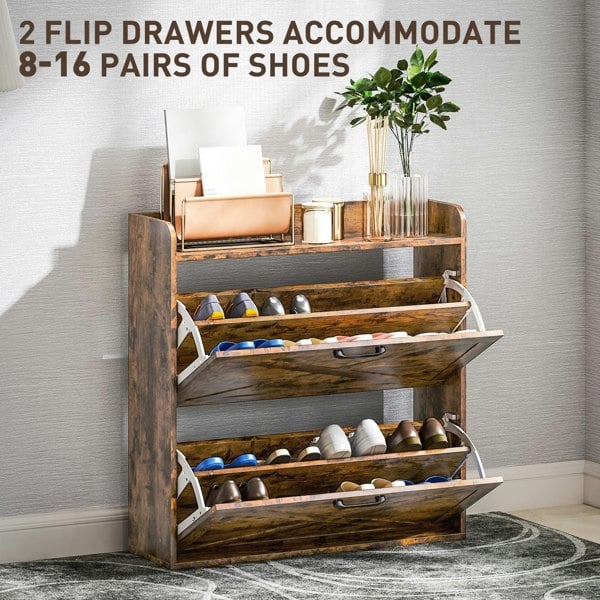 Flip-down Shoe Cabinet