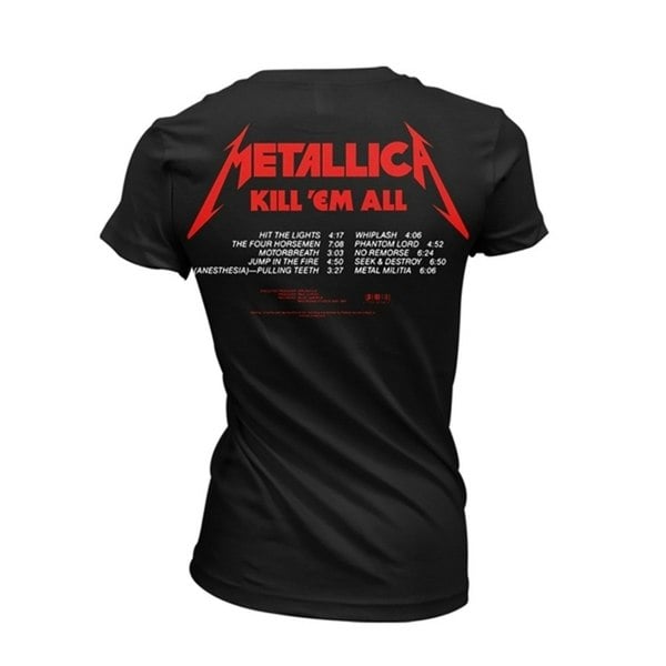 Metallica Womens Kill Em All Tracks T-Shirt - Black