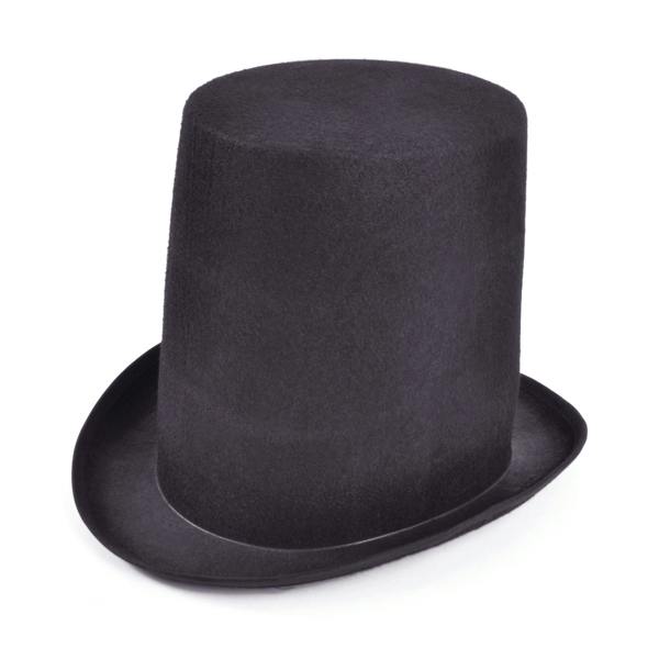 Bristol Novelty Unisex Adults Stovepipe Top Hat - Black - 