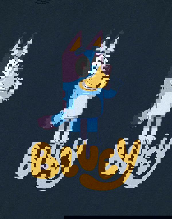 Bluey Unisex Kids Blue Character Short Sleeved T-Shirt