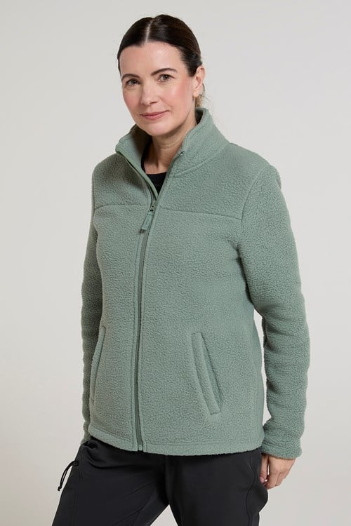 Mountain Warehouse Womens/Ladies Evie Full Zip Fleece Jacket - Light Khaki