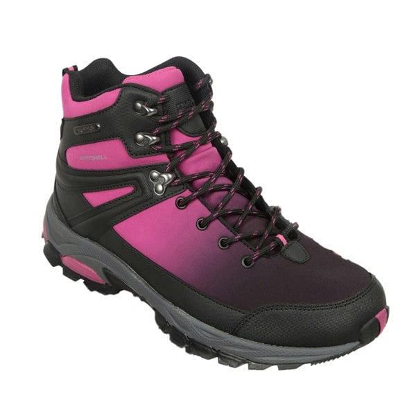 Mountain Warehouse Womens/Ladies Shadow Softshell Walking Boots - Dark Pink