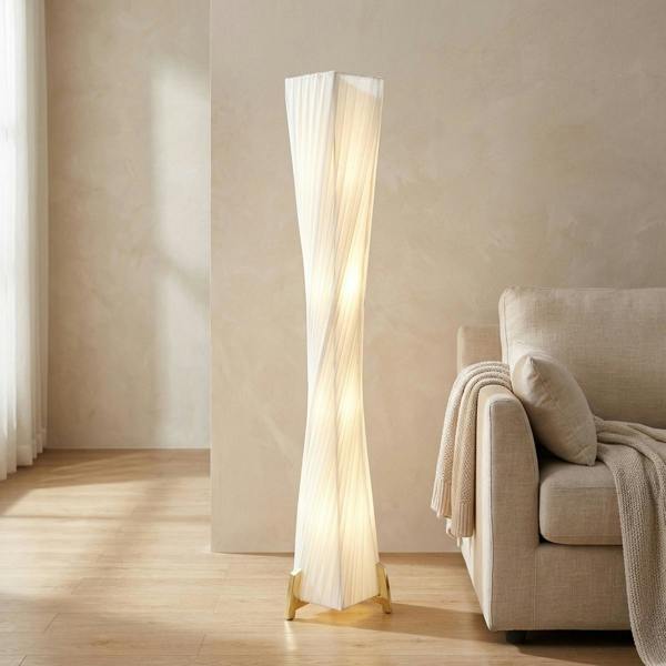 Garden Greatness Contemporary Pleated Waisted Floor Lamp